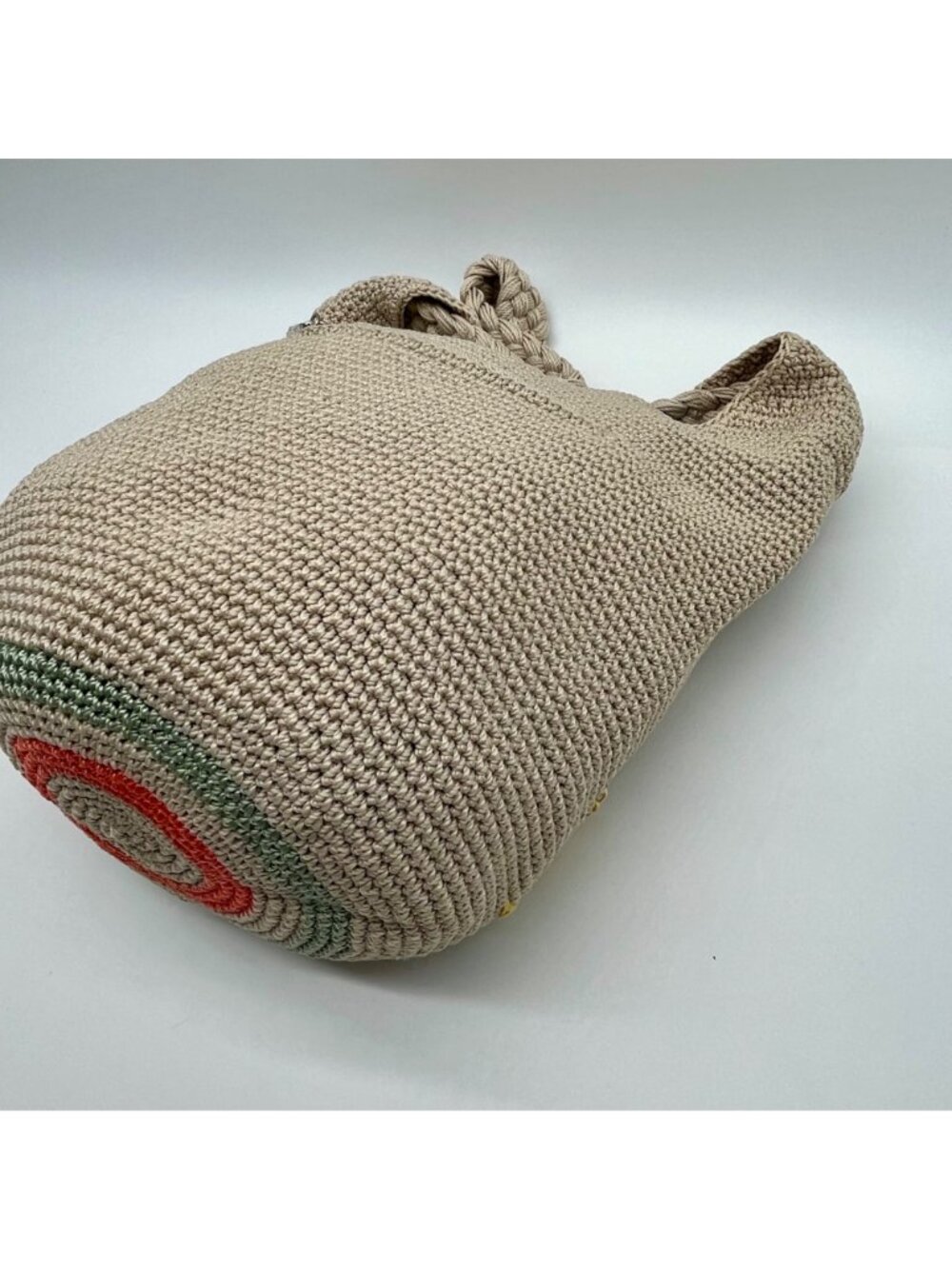 The Sak Tan Crocheted Crossbody Bag with Multicolor Sunburst Embroidery - Picture 8 of 10